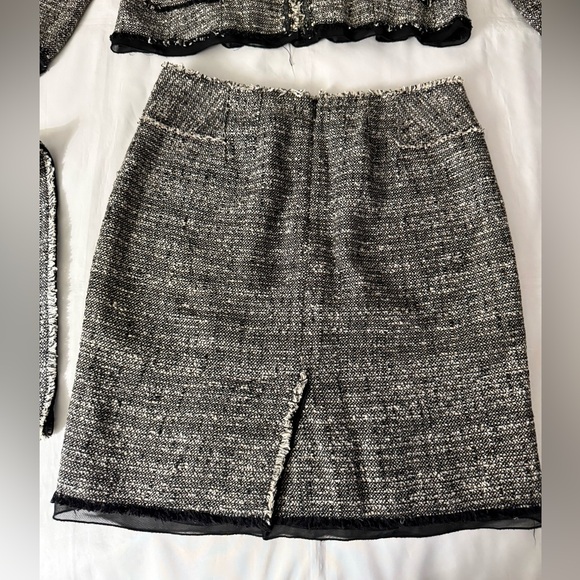 Ann Taylor Fine Italian Fabric Matching Tweed Set - Blazer & Knee Length Skirt - Picture 16 of 16